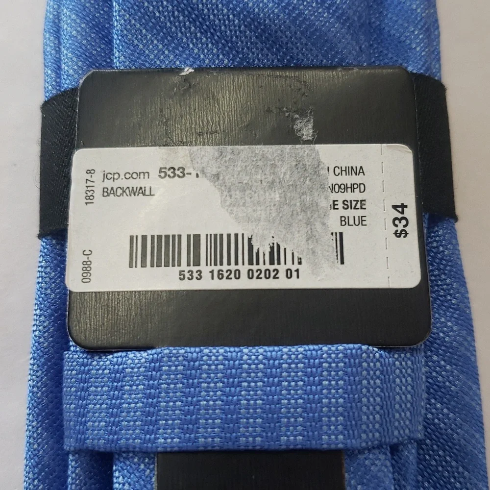 JF J. Ferrar NWT Narrow Blue Striped Tie